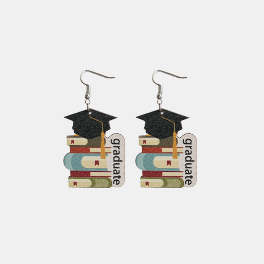 School Day Wooden Earrings